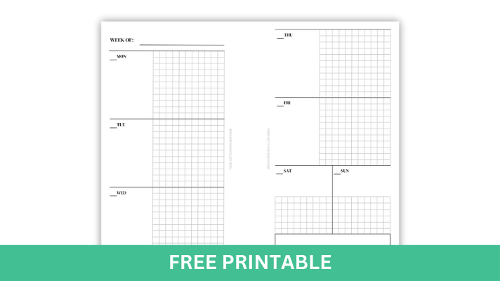 Free Weekly Personal Size Planner Printable (Undated)